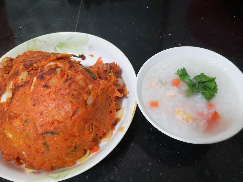 蔬菜虾仁粥