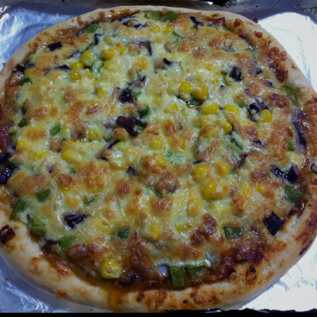 厚底鲜虾培根披萨