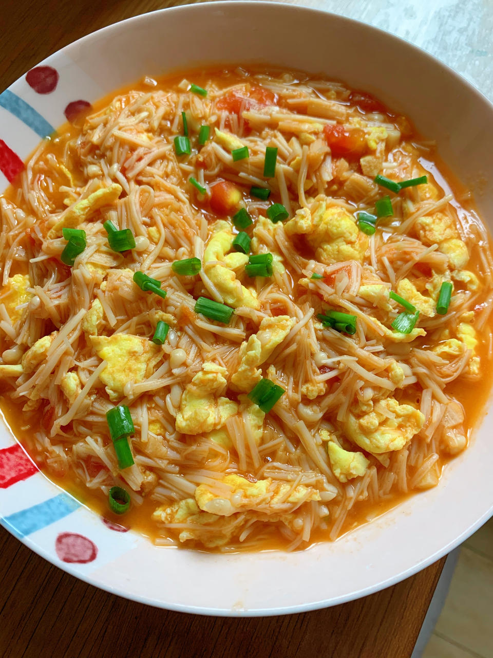 番茄金针菇炒蛋