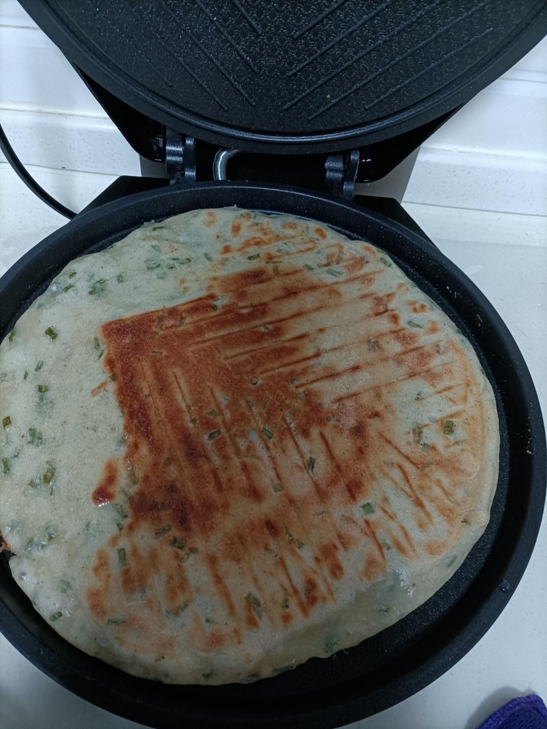 手不沾面做发面大饼