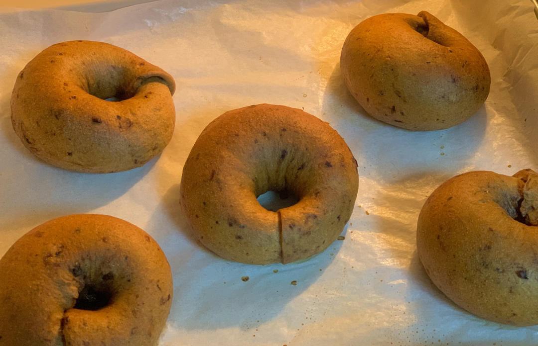 麻辣洋葱全麦贝果 100%全麦 自制洋葱酥