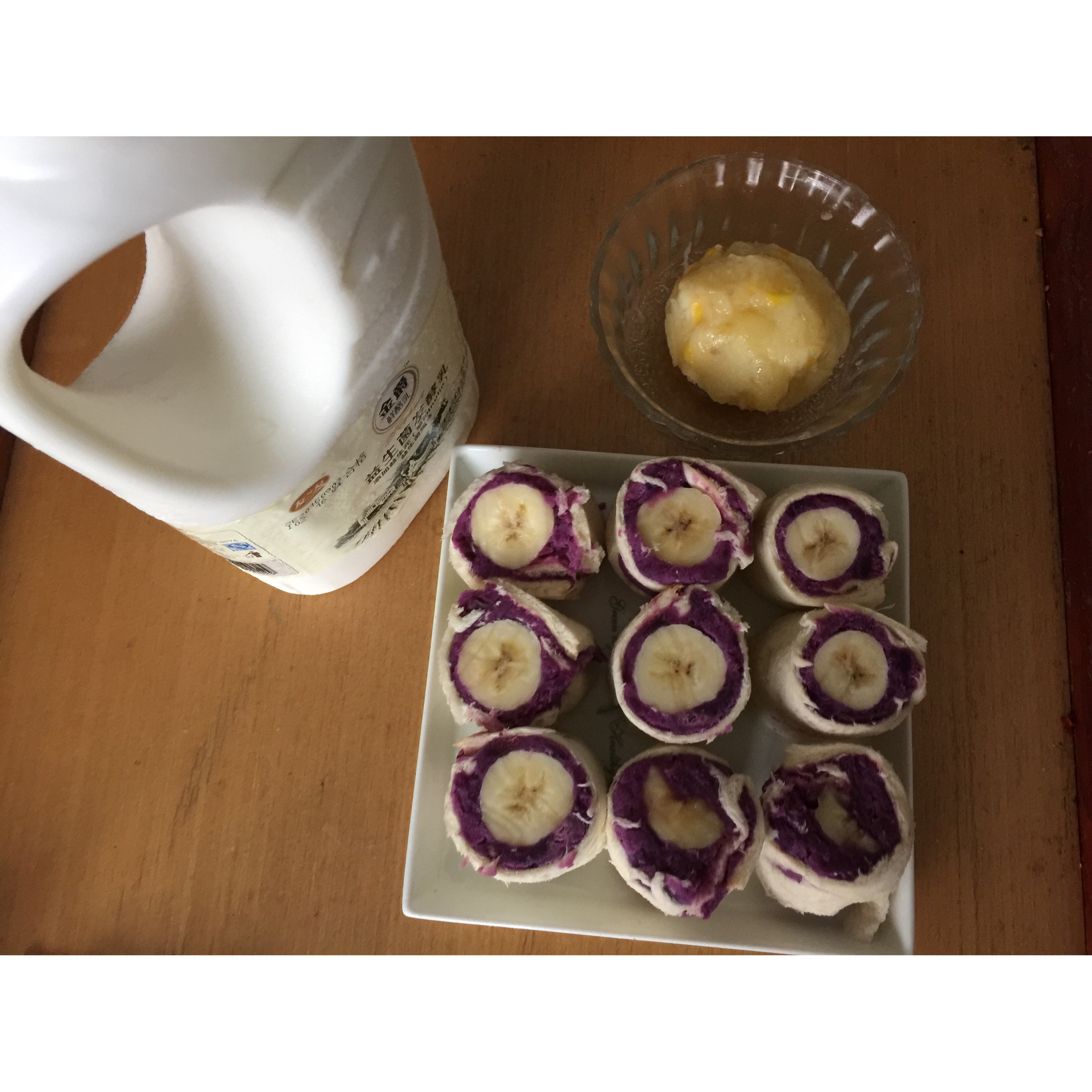 香蕉紫薯卷