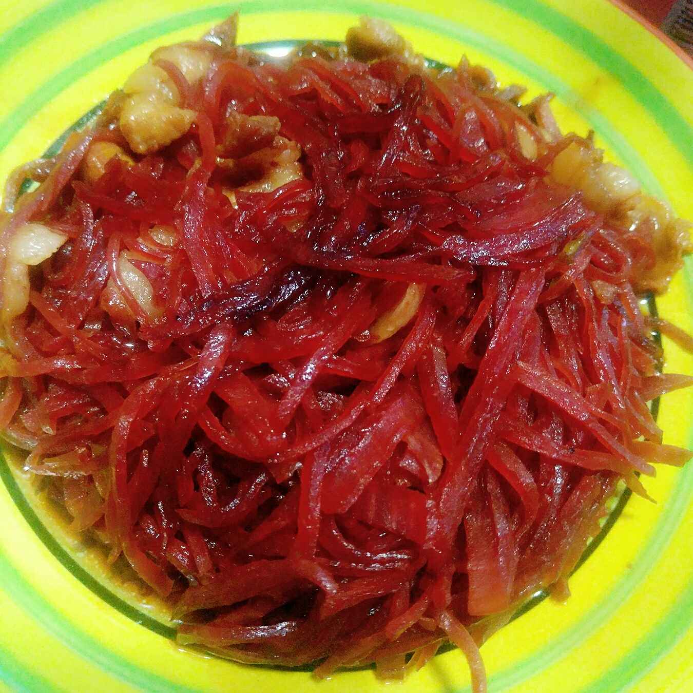 肉炒紫菜头