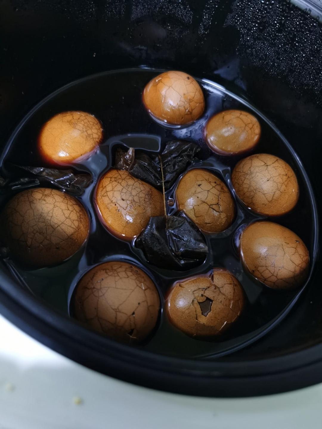 电饭煲煮五香茶叶蛋