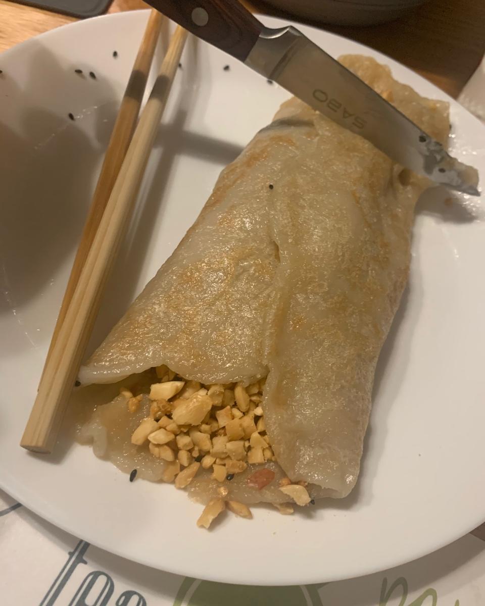 红糖芝麻花生糯米煎饼
