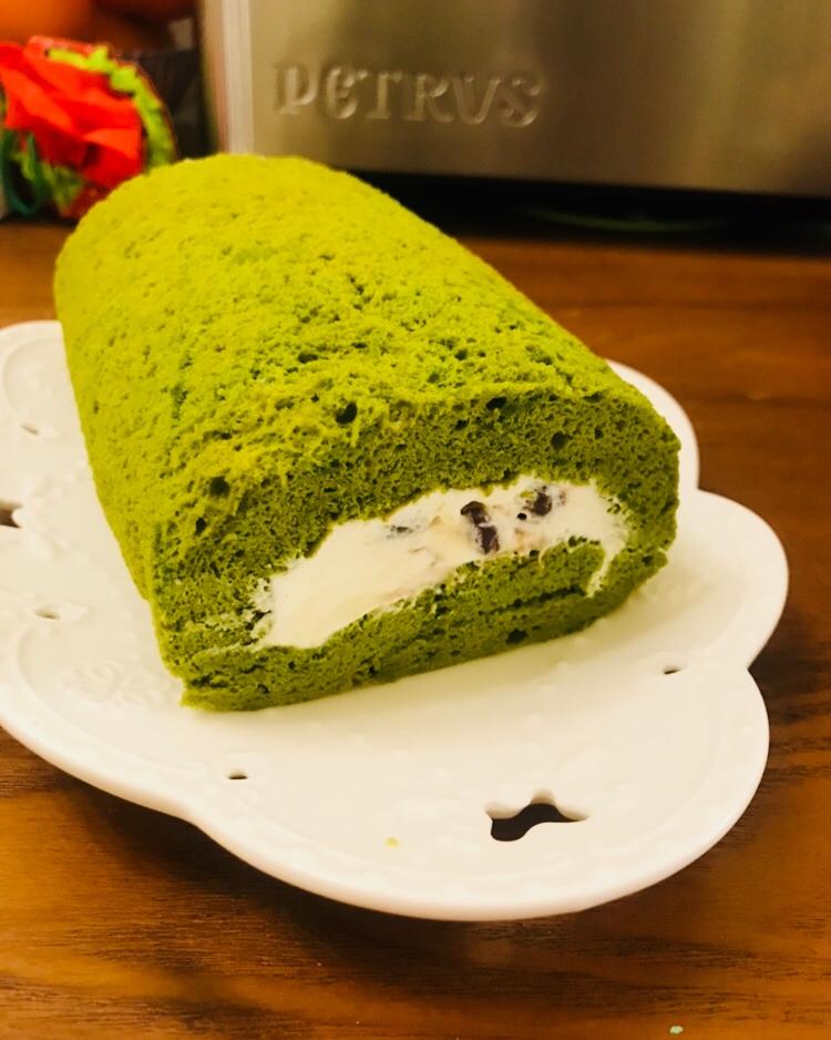 抹茶蜜豆蛋糕卷