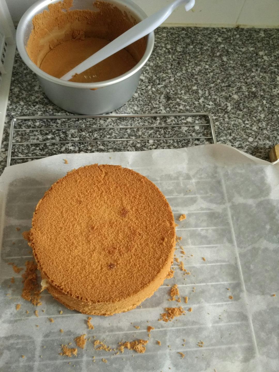 6寸原味戚风蛋糕