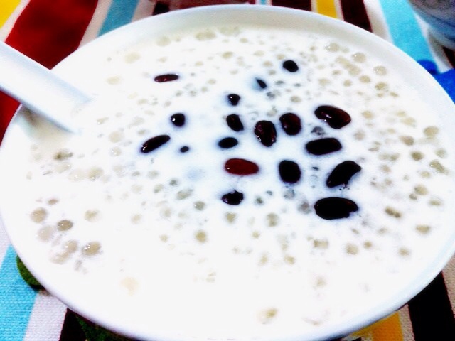 红豆牛奶西米露