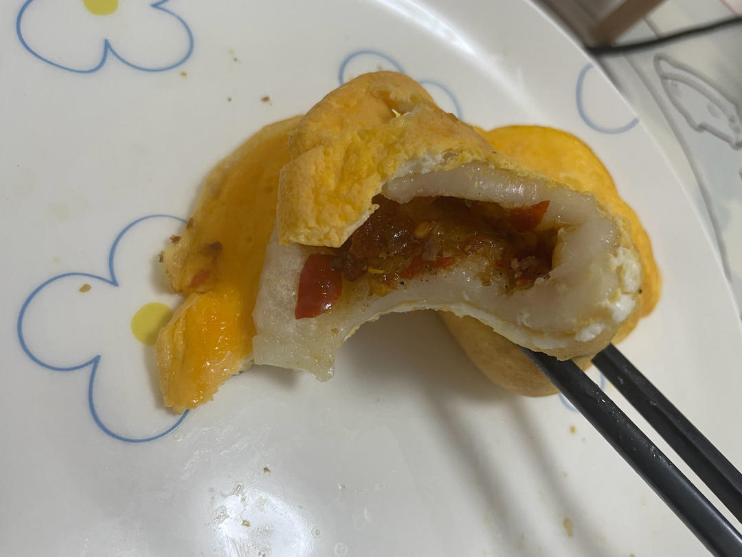 鸡蛋麻糍（糯米粉版本）