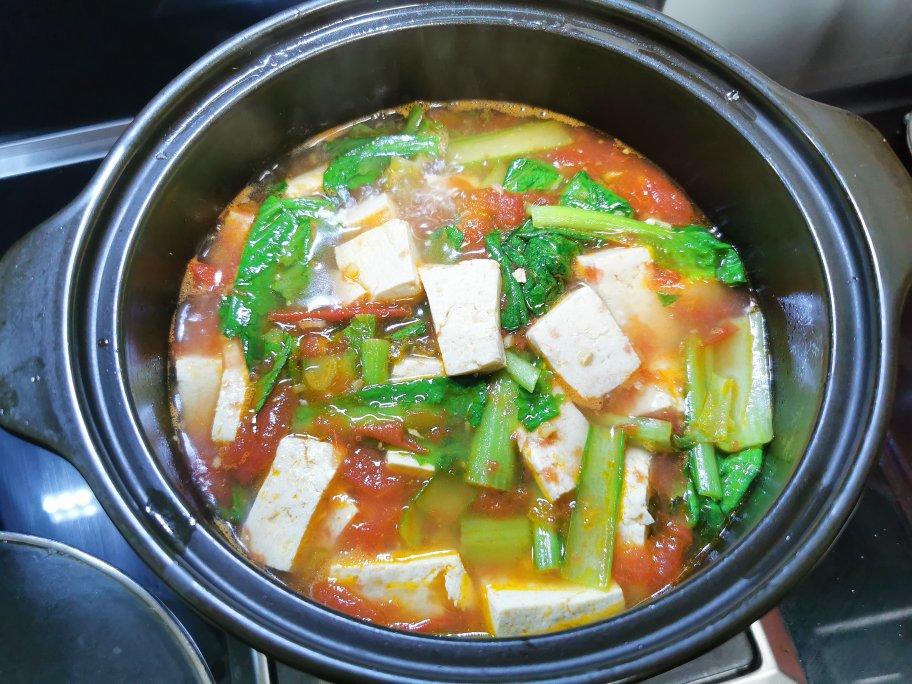 小白菜豆腐番茄汤