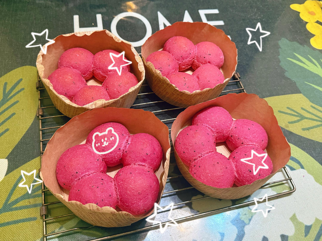 颜值拉满了，火龙果奶酪花包