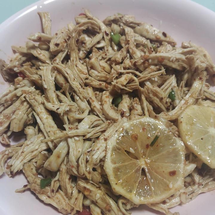 ✅ 第6道快手低脂菜✨清爽美味的柠檬鸡丝🍋鸡胸肉满分吃法💯