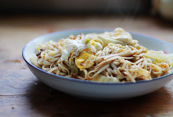 大白菜鸡蛋面