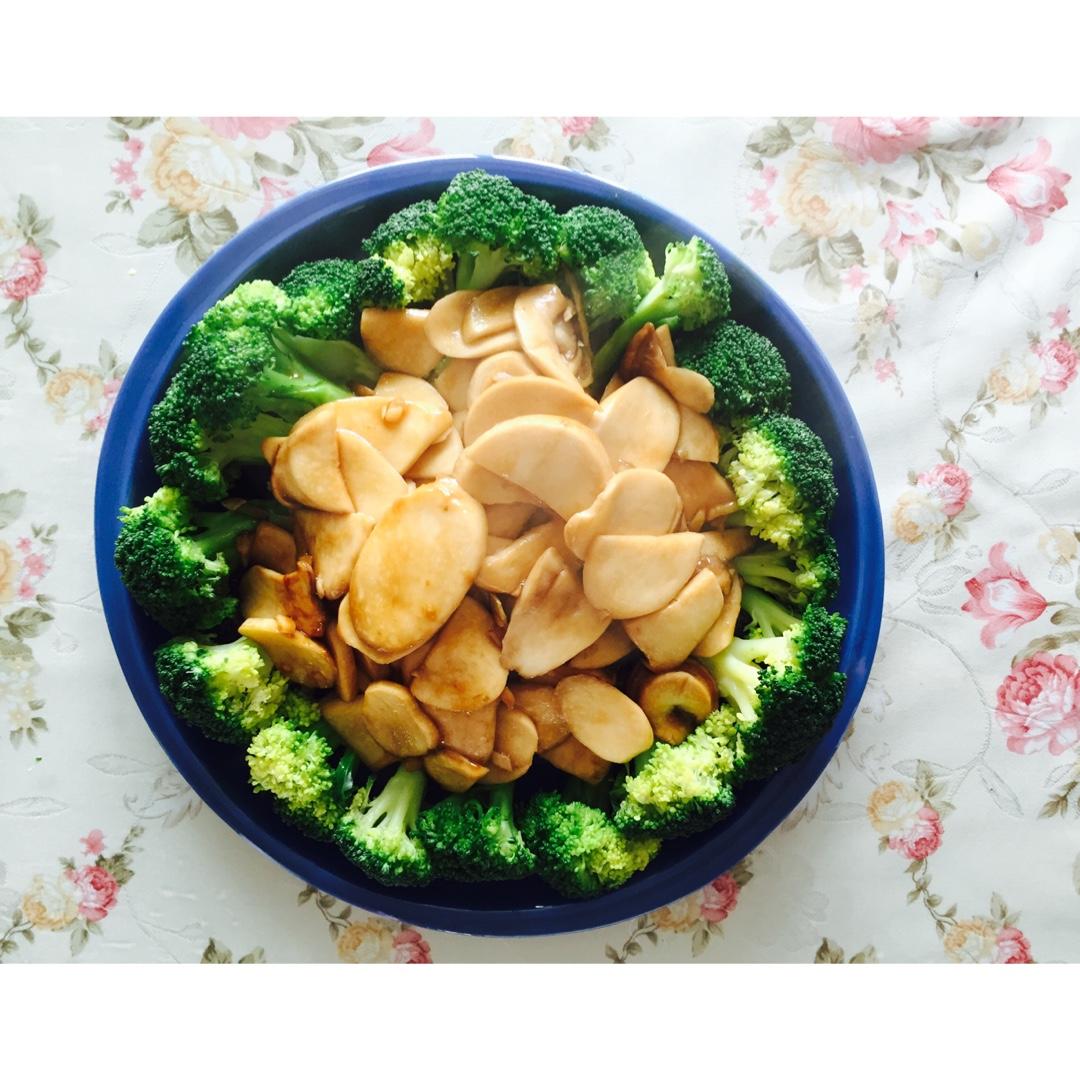 杏鲍菇扣西兰花