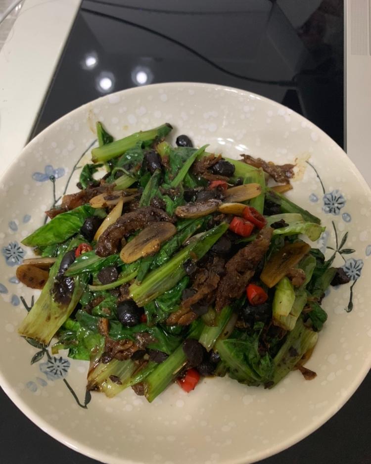 豆豉鲮鱼油麦菜