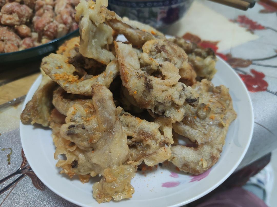 软炸蘑菇（平菇）