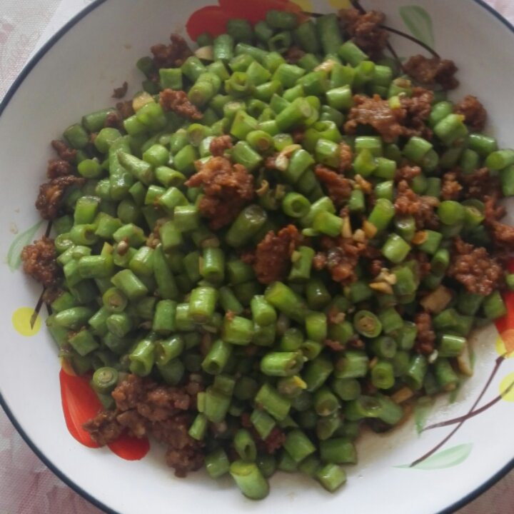 肉沫豆角下饭菜