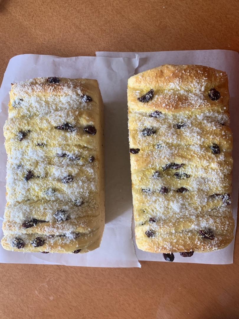 手撕蔓越莓炼乳吐司