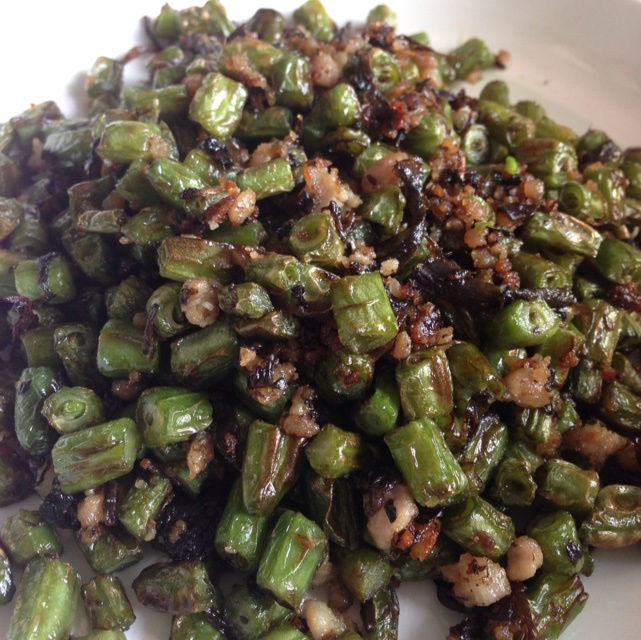 干煸榄菜肉末豆角