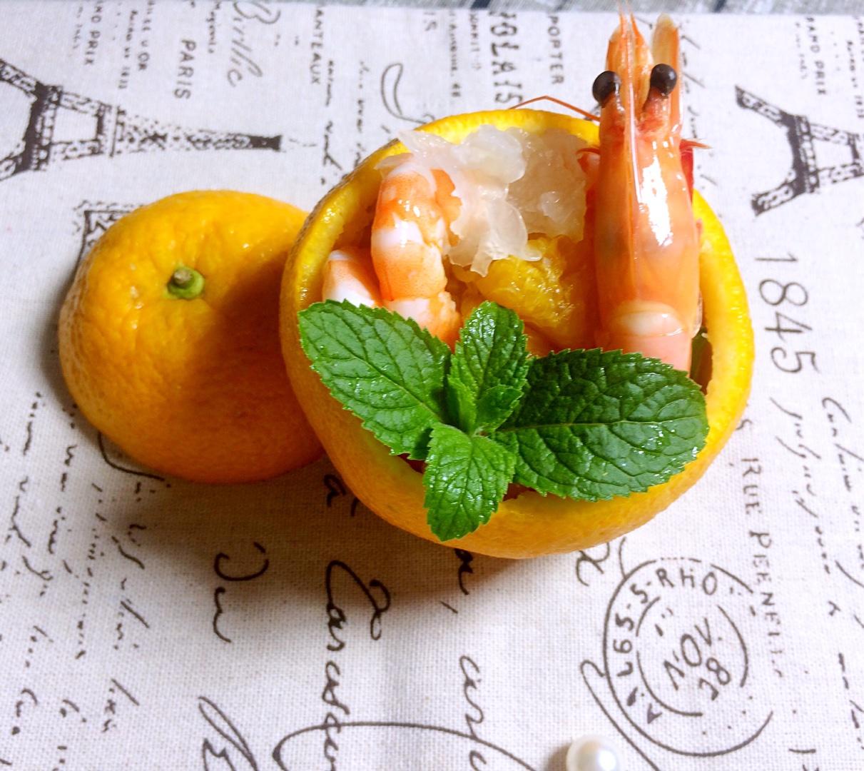 香橙酸梅开胃虾的做法