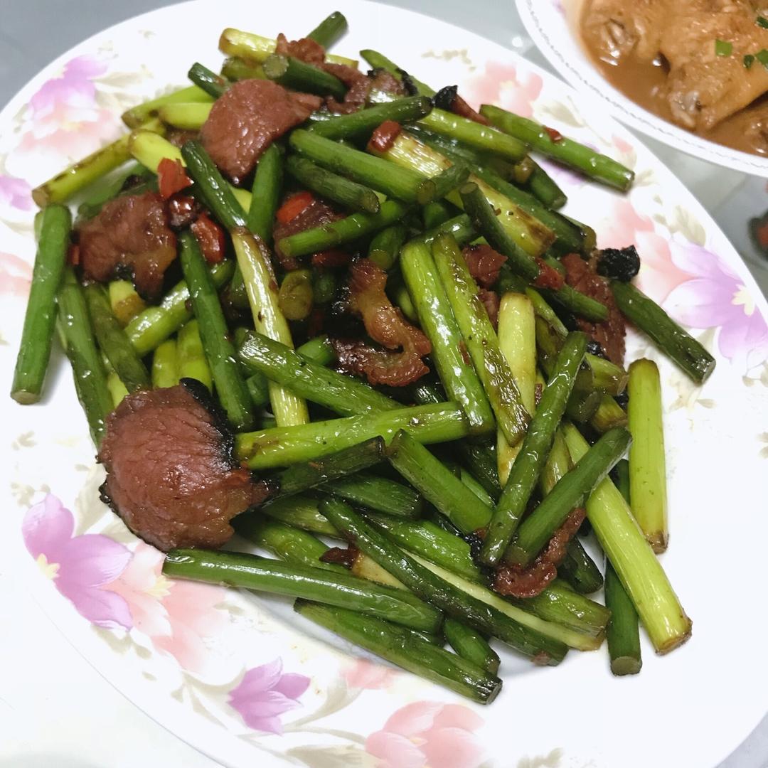 蒜苔炒腊肉