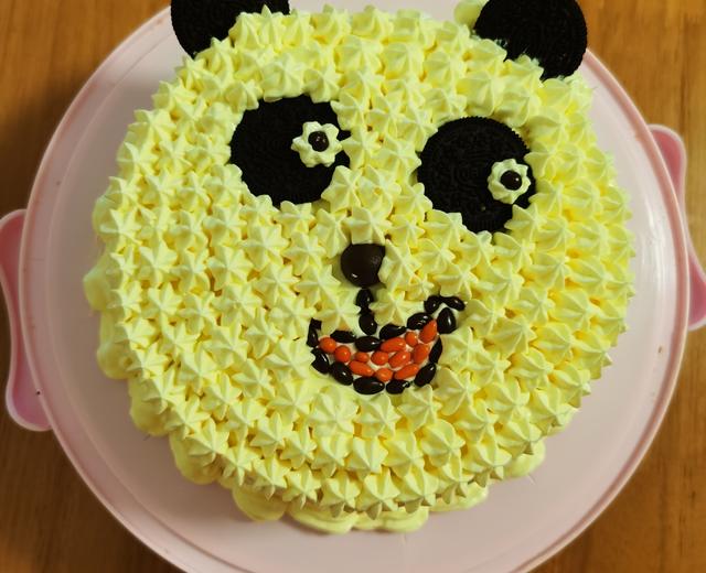 治愈熊猫蛋糕（８寸动物奶油复活蛋糕）的做法