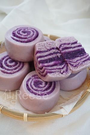 椰香紫薯馒头卷的做法 步骤24