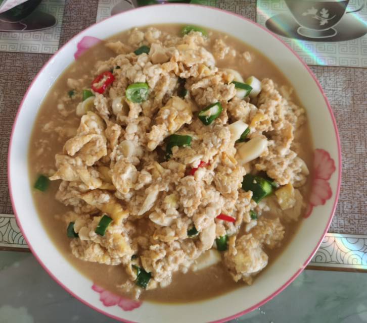 鸡蛋焖内脂豆腐