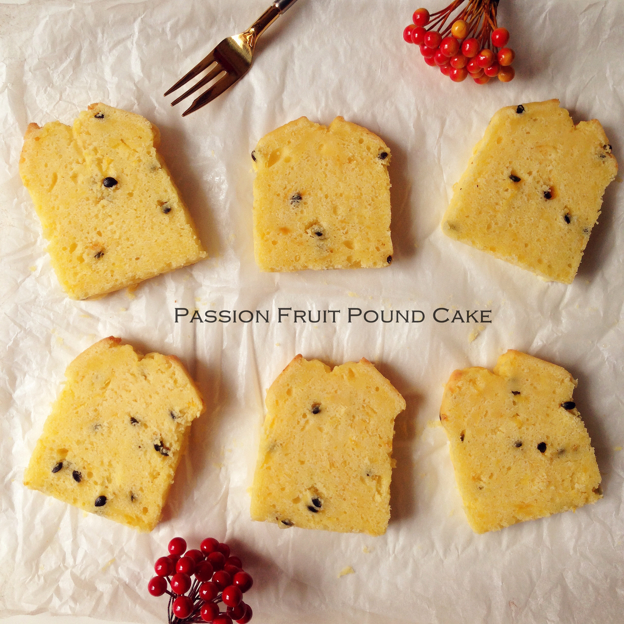 轻盈百香果磅蛋糕