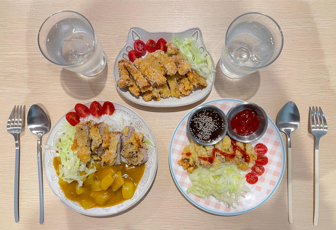 🇯🇵日式炸猪排(附猪排淋酱及日式咖喱的做法)🇯🇵