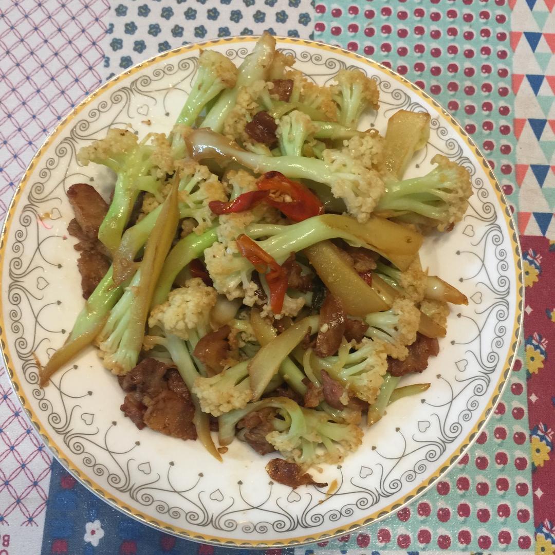 干锅花菜-新手下厨 Fried Chinese Cauliflower