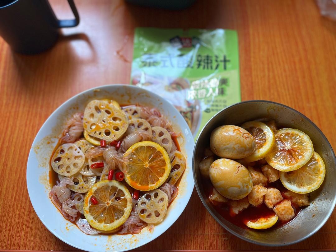 泰式酸辣柠檬虾滑和藕片的做法