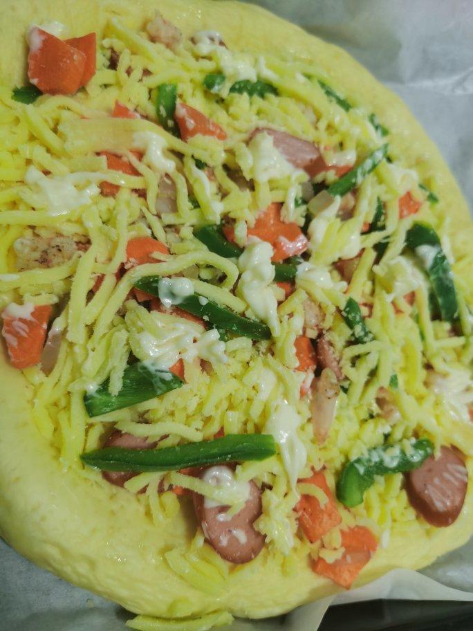 鲜虾🍤培根披萨🍕“内附敲好吃的饼皮做法”