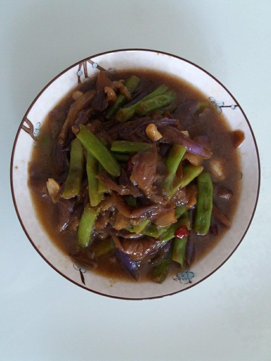 四季豆炒茄子