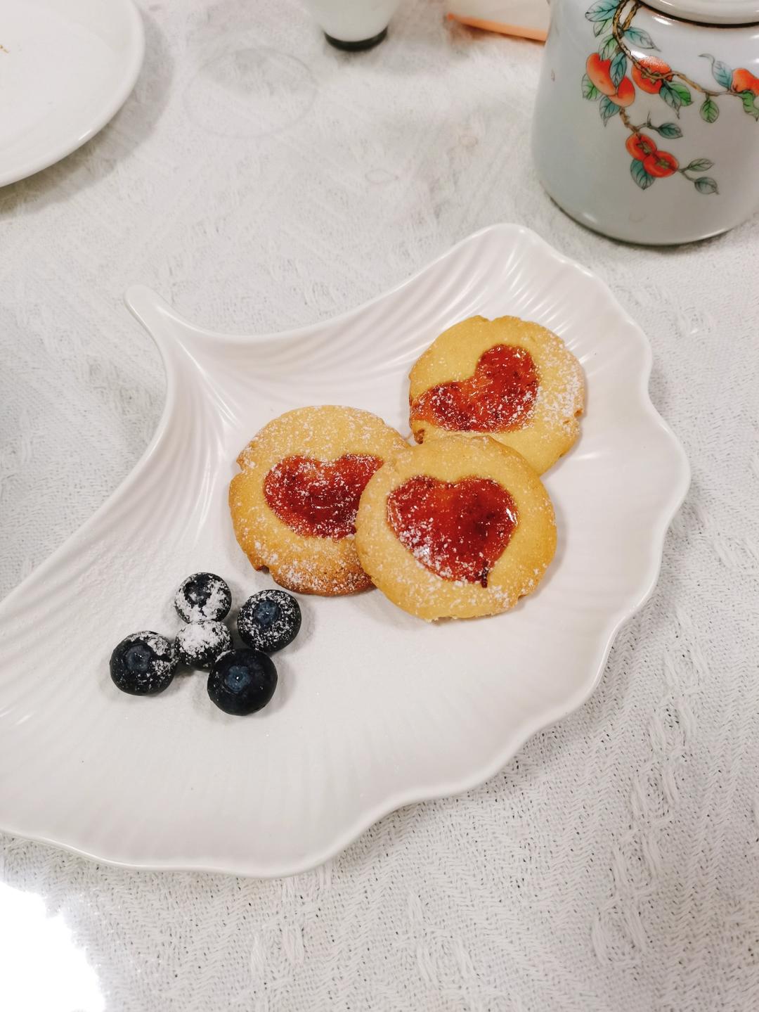 ❤️简单无需磨具｜快手0失败｜草莓果酱爱心曲奇｜做个饼干都是爱你的形状