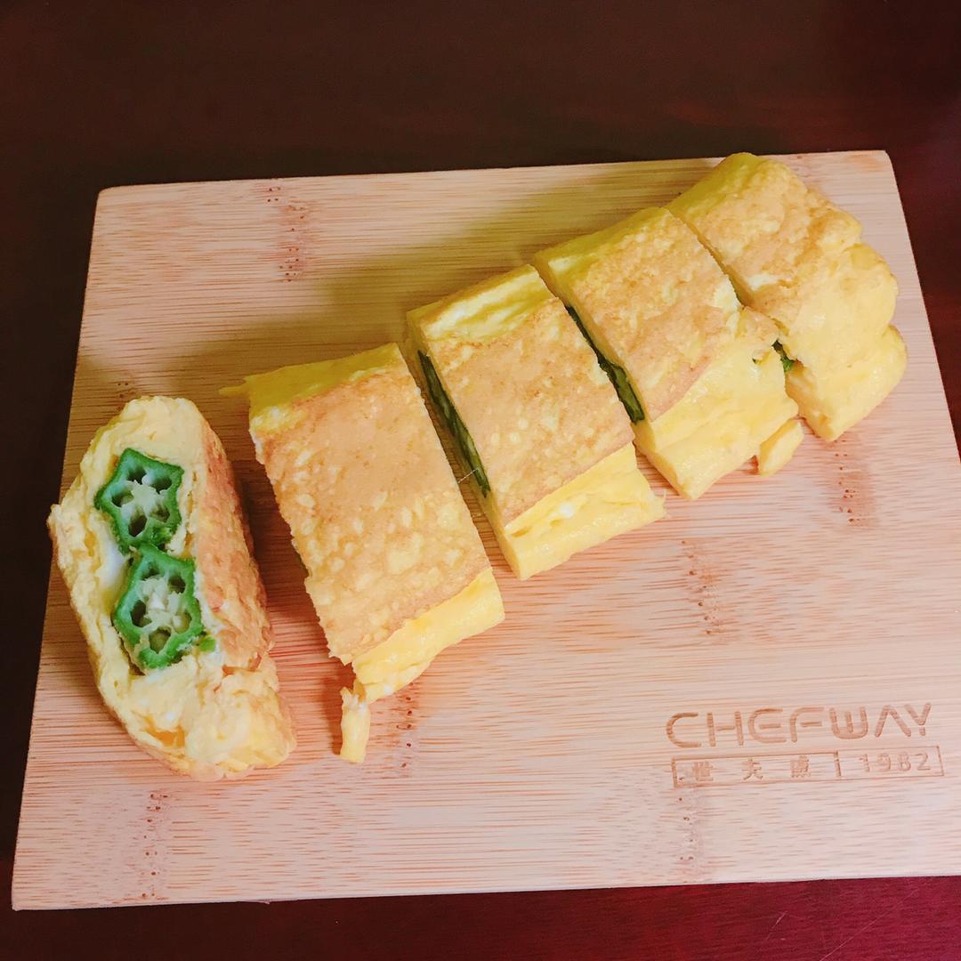 秋葵厚蛋烧
