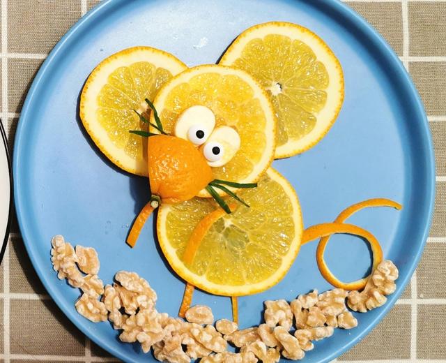 橙子老鼠摆盘