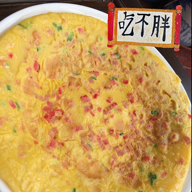 火腿肠葱花鸡蛋饼