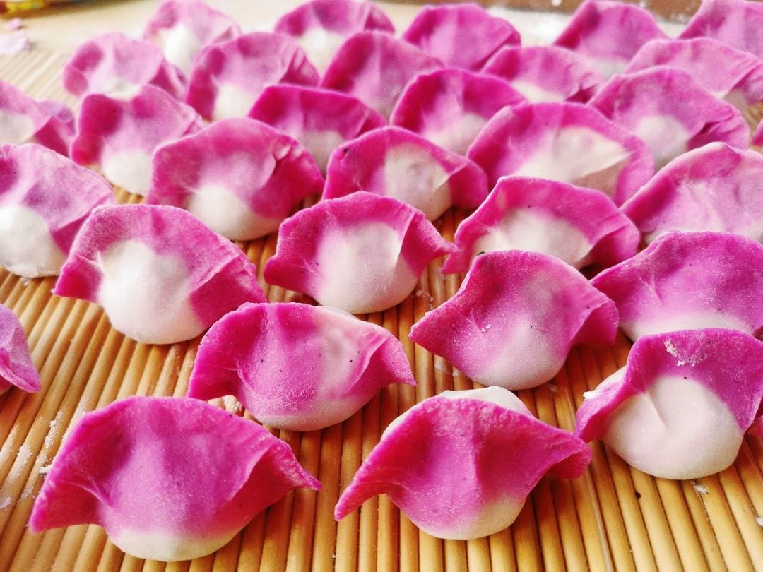 火龙果水饺妖艳的美