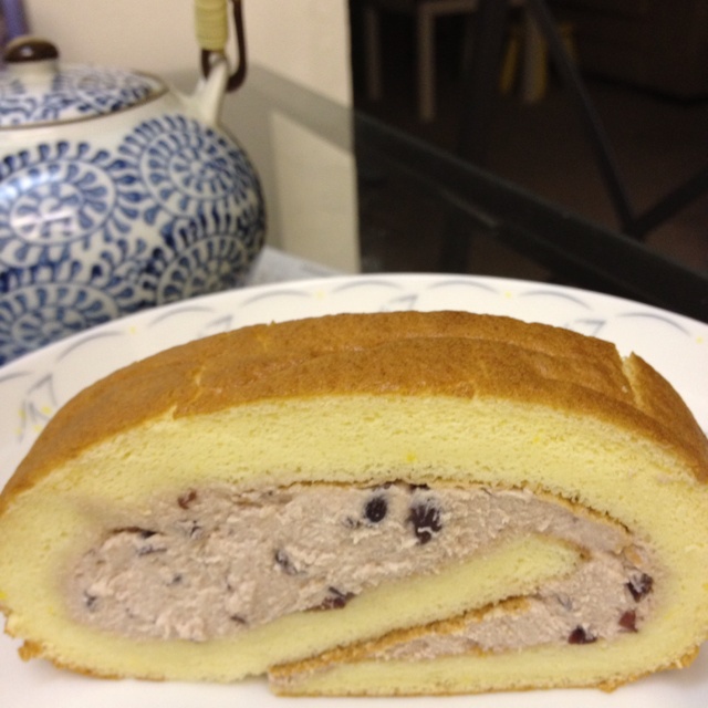 抹茶红豆蛋糕卷