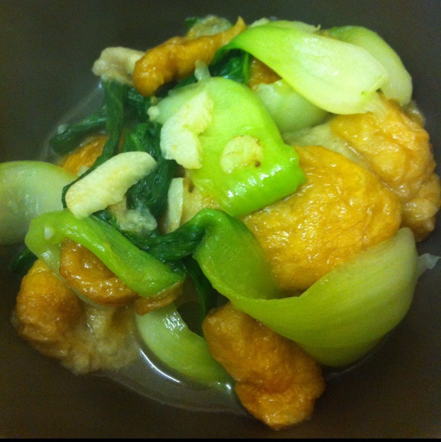 小油菜面筋煲
