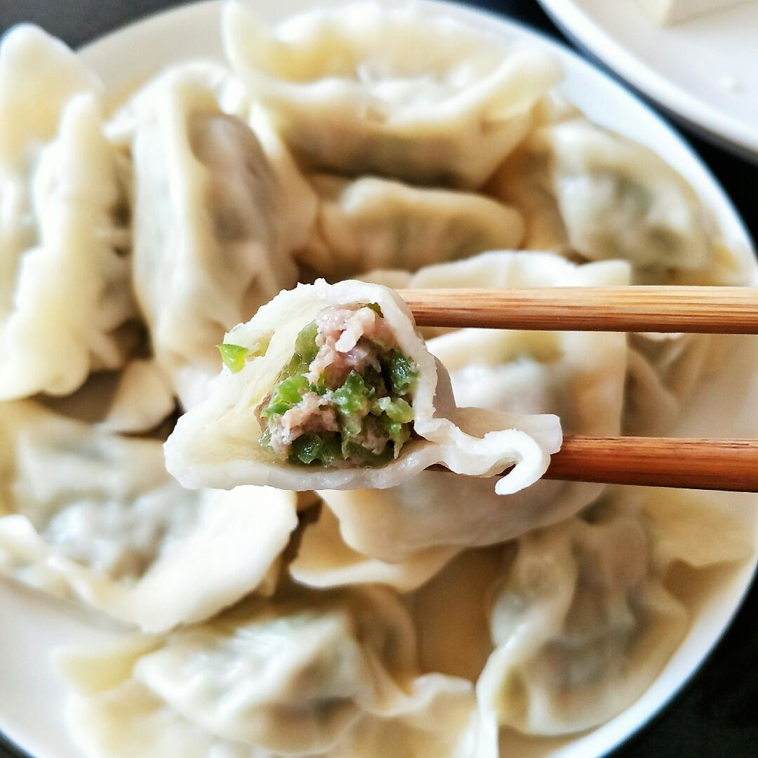 青椒猪肉水饺