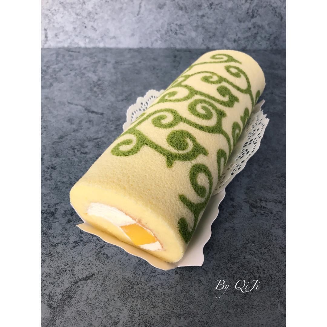 花纹图案蛋糕卷