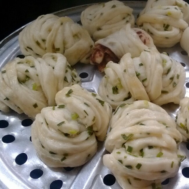 葱油椒盐花卷