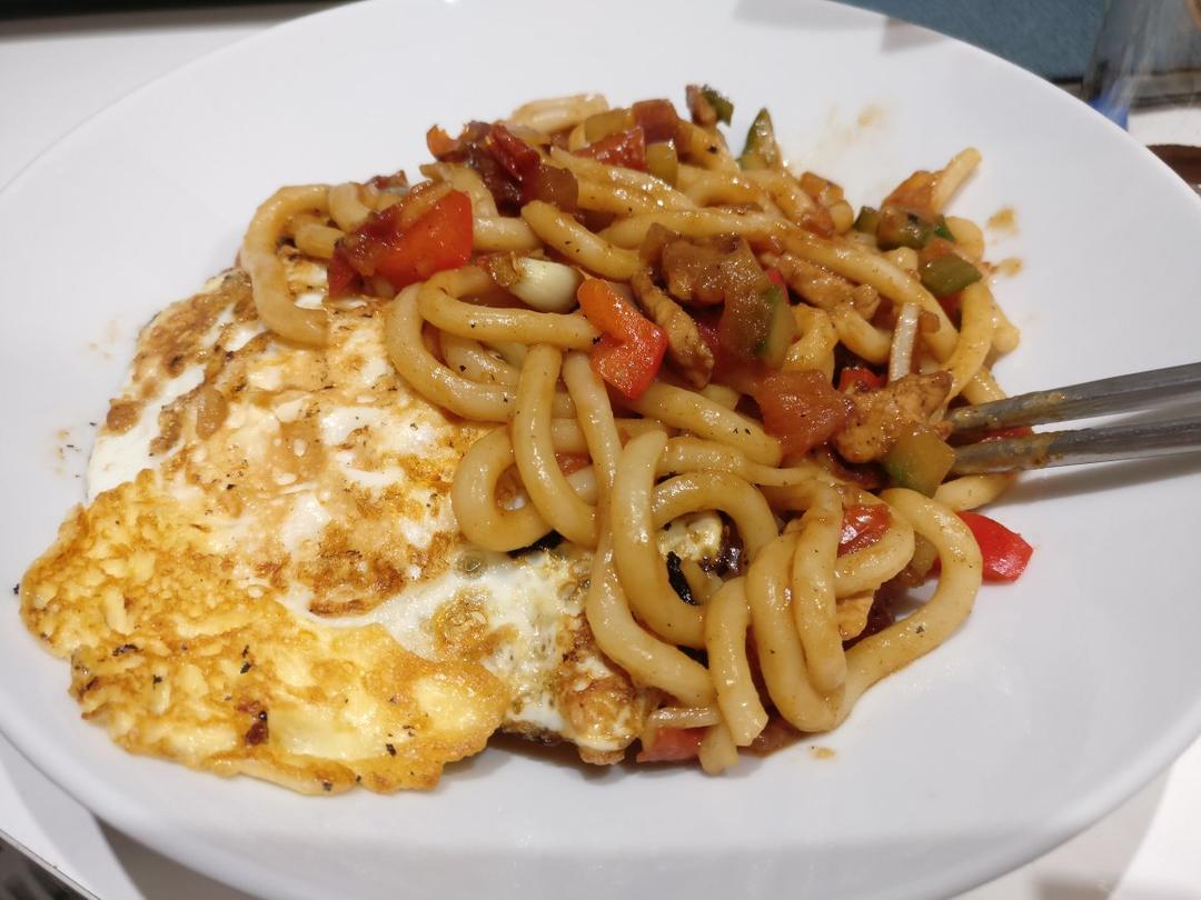 炒乌冬面 快手菜