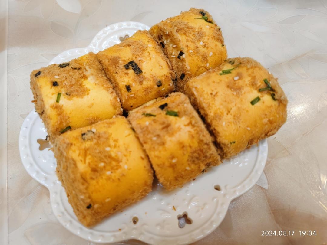 香葱肉松魔芋蛋糕卷