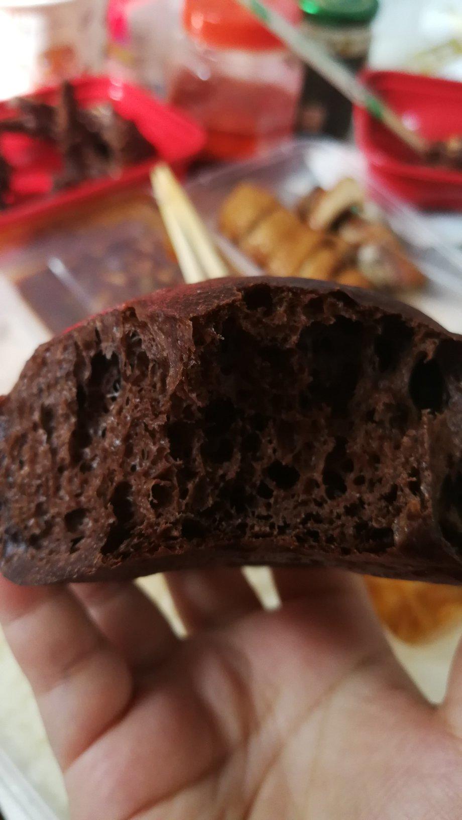 超低碳无油无糖魔芋可可面包