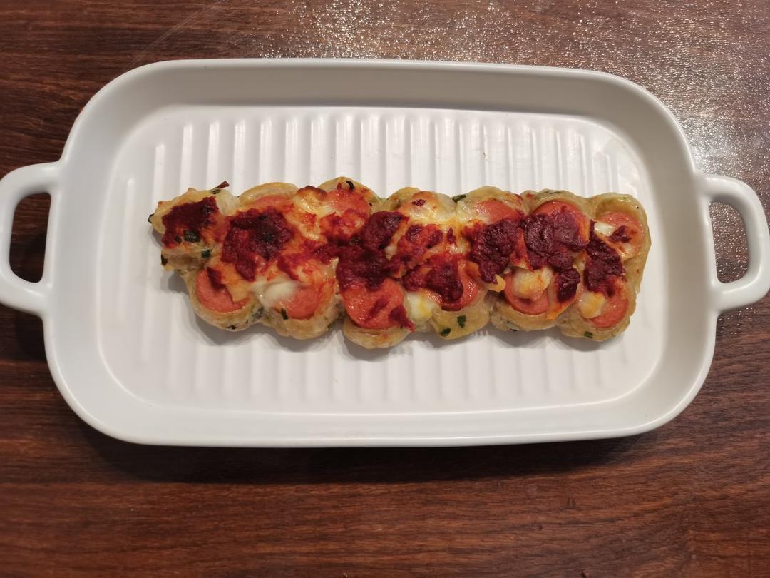 手抓饼新吃法：火腿芝士麻花辫