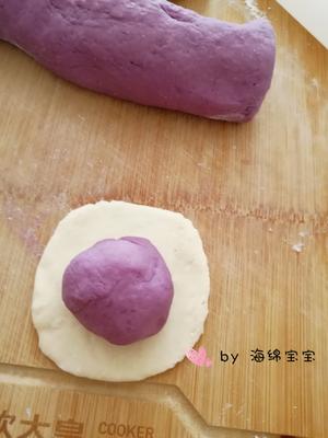 紫薯双色花卷的做法 步骤7