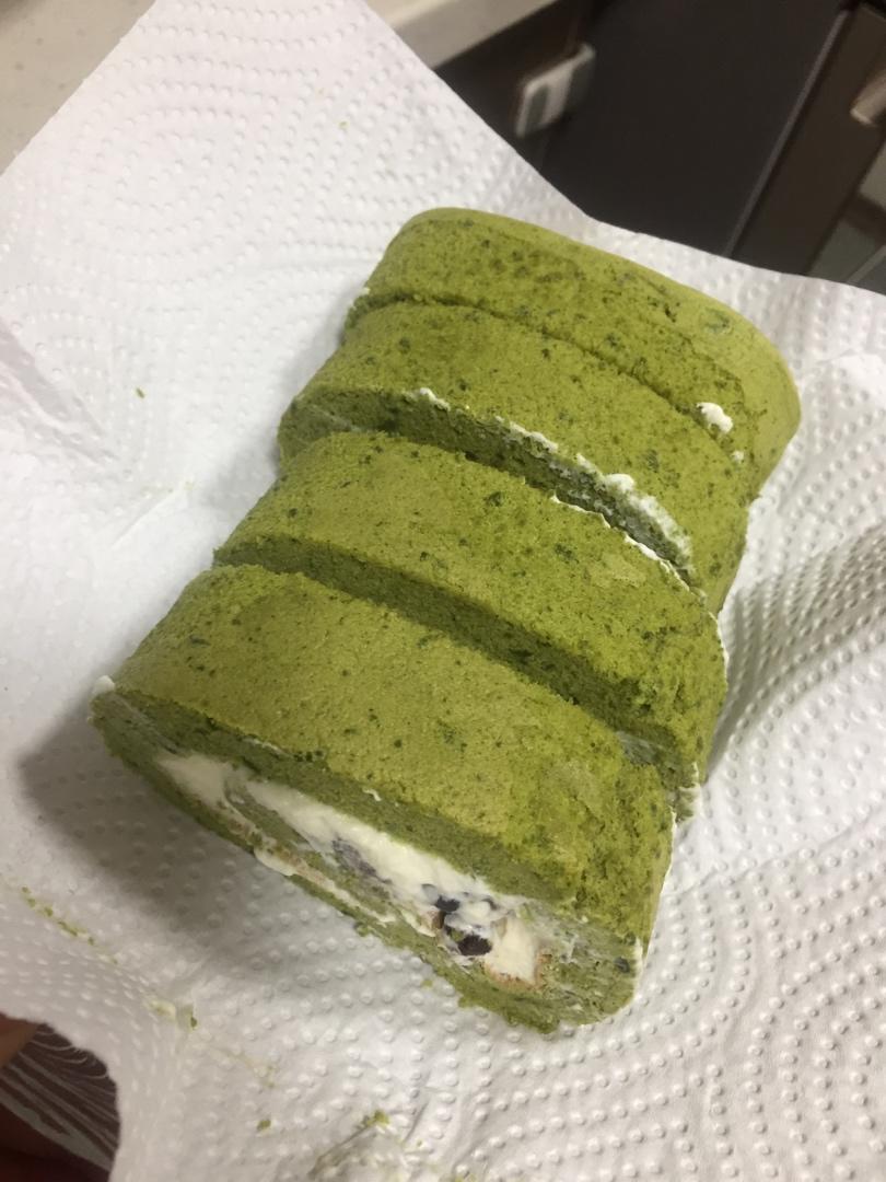 抹茶红豆蛋糕卷